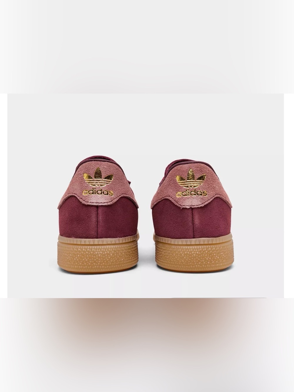 Adidas Munchen KI4286 Burgundy Pink Gum Suede Sneakers Women’s NWT - Picture 5 of 7